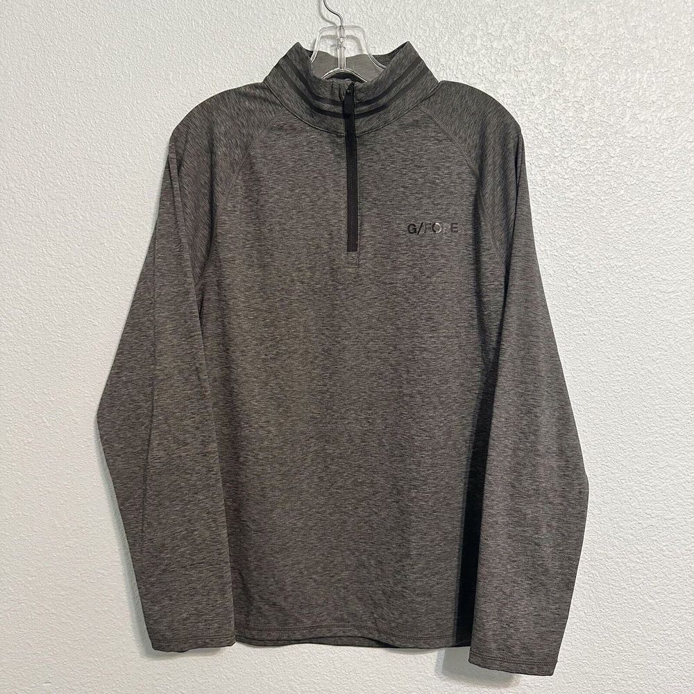 G/Fore Sweater Mens Medium Gray 1/4 Zip Performance Golf Pullover Long Sleeve